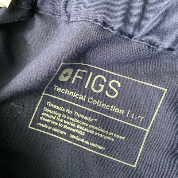 FIGS Technical Collection Navy Blue Scrub Pants Women's L/T Style FM4500T - Picture 7 of 9